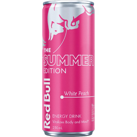 RED BULL SUMMER ED - PECHE ENERGY DRINK 250ML CRT12