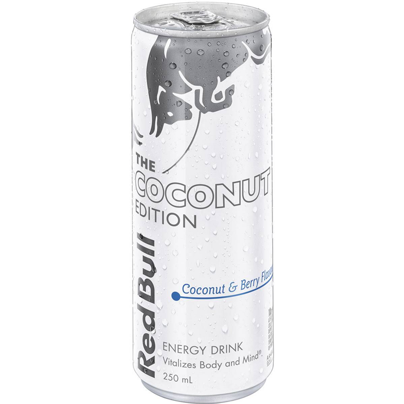 RED BULL COCONUT ED - COCO & BAIES SANS SUCRE ENERGY DRINK 250ML CRT12