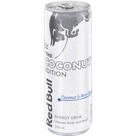RED BULL COCONUT ED - COCO & BAIES SANS SUCRE ENERGY DRINK 250ML CRT12