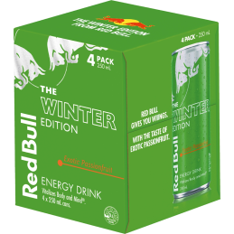 RED BULL WINTER ED - EXOTIC PASSIONFRUIT ENERGY DRINK 250ML CRT24