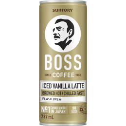 SUNTORY - BOSS COFFEE ICED VANILLA LATTE 237ML CRT12