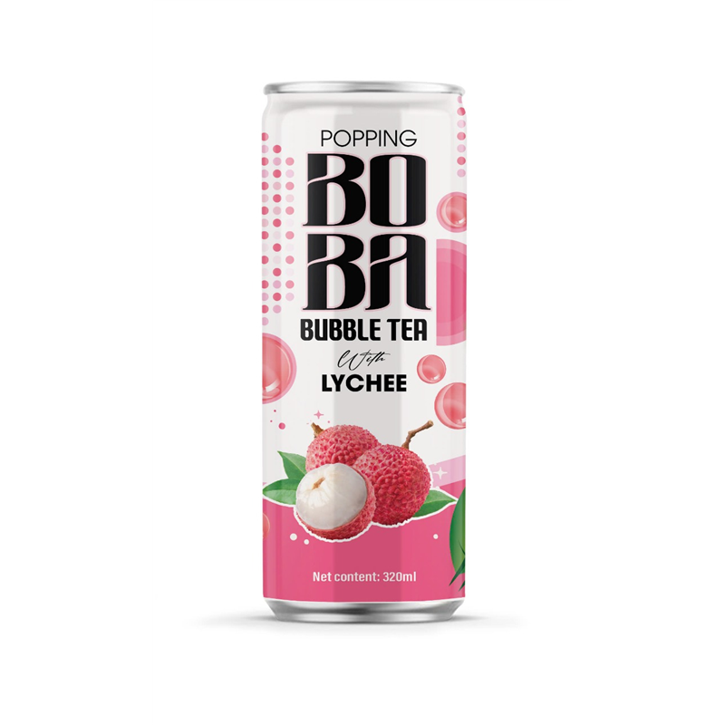 POPPING BOBA TEA LYCHEE 320ML CRT24
