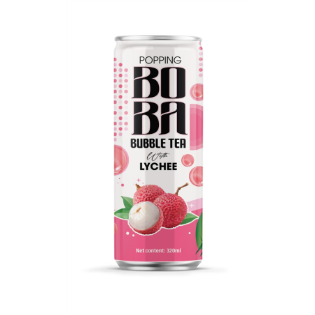 POPPING BOBA TEA LYCHEE 320ML CRT24