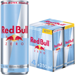 RED BULL  - ZERO ENERGY DRINK 250ML CRT24