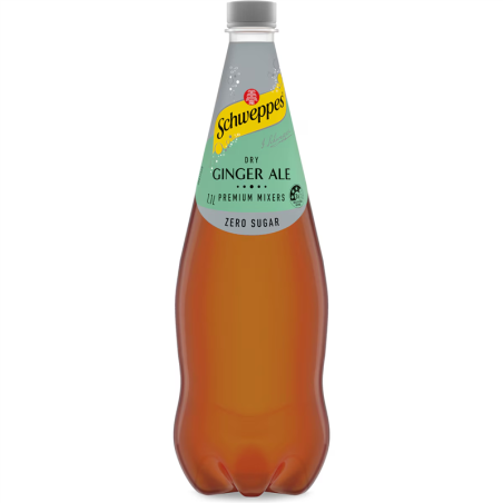SCHWEPPES DRY GINGER ALE ZERO 1.1L CRT12