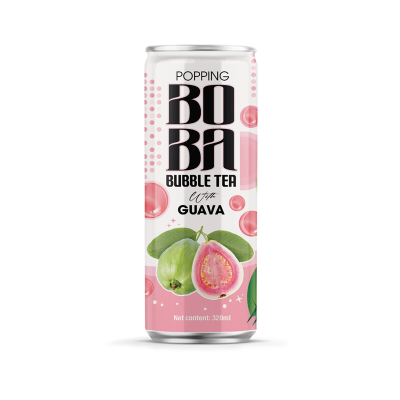 POPPING BOBA TEA PINK GUAVA 320ML CRT24
